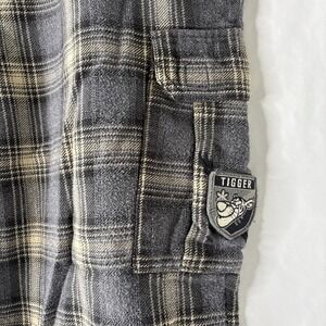 Vintage Disney‎ Tigger Men's XL Plaid Pajama Pants Gray Black Beige READ